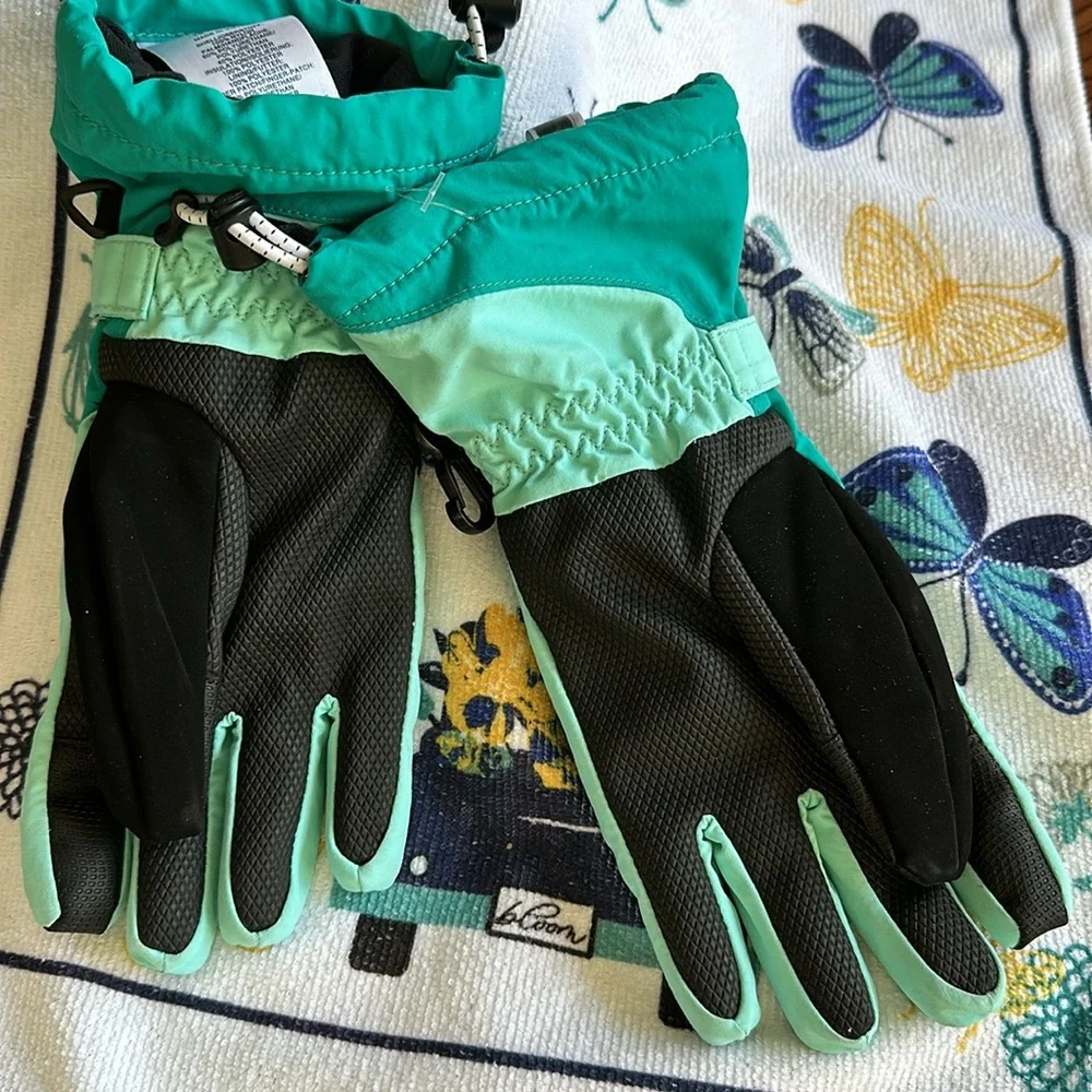 Lands End  Gloves Women’s Size M Teal & Black